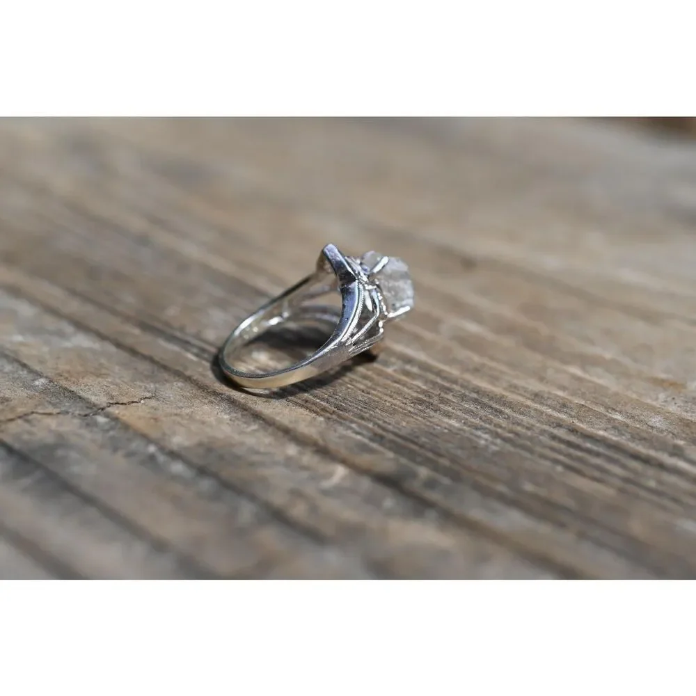 Raw stone jewelry, Lake County diamond engagement ring